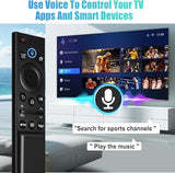 Premium Design Eco Solar Charging Remote Control for Samsung Smart TVs Neo QLED, The Frame and Crystal UHD Series 4K TV Remote with Voice Control