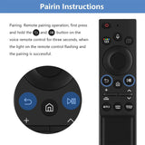 Premium Design Eco Solar Charging Remote Control for Samsung Smart TVs Neo QLED, The Frame and Crystal UHD Series 4K TV Remote with Voice Control