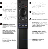 Premium Design Eco Solar Charging Remote Control for Samsung Smart TVs Neo QLED, The Frame and Crystal UHD Series 4K TV Remote with Voice Control