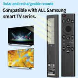 Premium Design Eco Solar Charging Remote Control for Samsung Smart TVs Neo QLED, The Frame and Crystal UHD Series 4K TV Remote with Voice Control