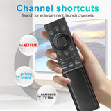 Premium Design Eco Solar Charging Remote Control for Samsung Smart TVs Neo QLED, The Frame and Crystal UHD Series 4K TV Remote with Voice Control