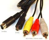 VMC-15FS AV A/V Audio Video RCA S-Video Cable Cord VMC15FS Handycam Audio Video Cable for Sony Handycam MiniDV Camcorder with 10-pin Output Connector -B087BG8DJQ