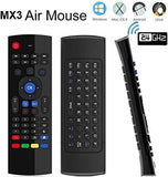 MX3 Pro Air Remote Mouse 2.4G Backlit Kodi Remote Control, Mini Wireless Keyboard & Infrared Remote Control Learning, Best for Android Smart Tv Box HTPC IPTV PC Pad Xbox Raspberry pi 3